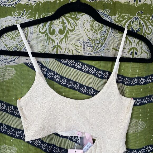 NWT Oh Polly Cream Sonora Strappy Cut Out Bodycon Midi Dress Size 4 - Picture 4 of 16